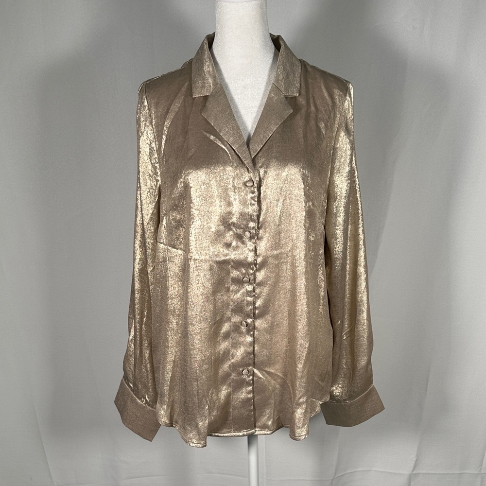 Gold Women's Satin Blouse